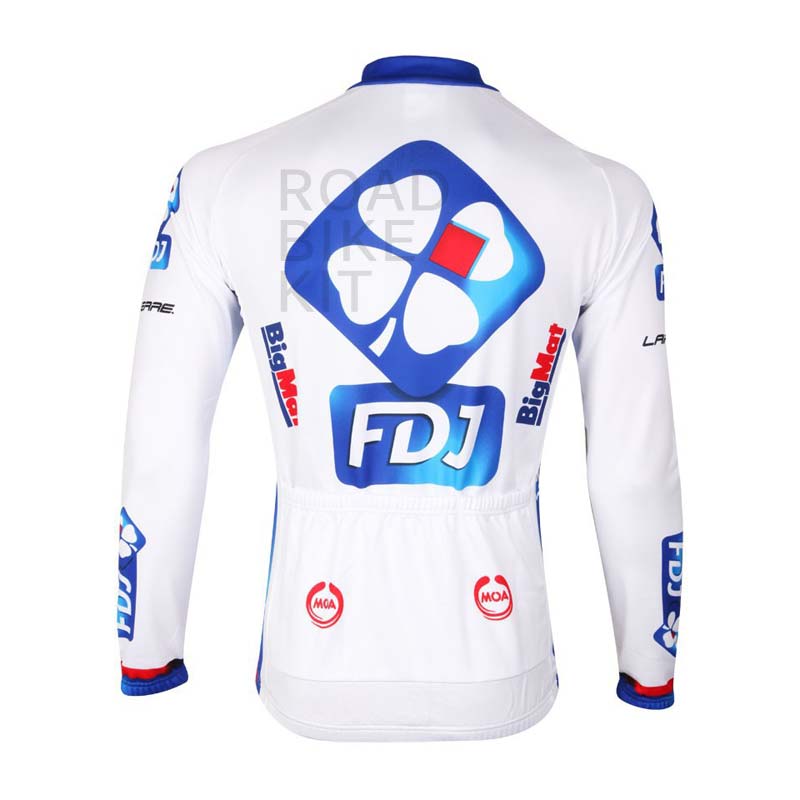 fdj bigmat long sleeve jersey back 2012