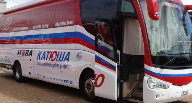 katusha alpecin team bus 2014