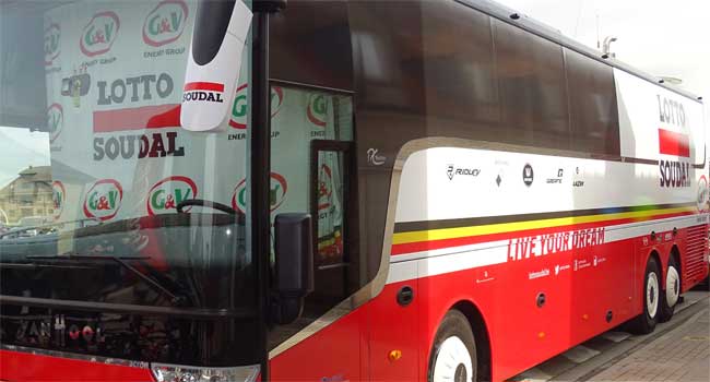 lotto soudal team bus 2015