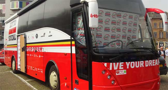 lotto soudal team bus 2017