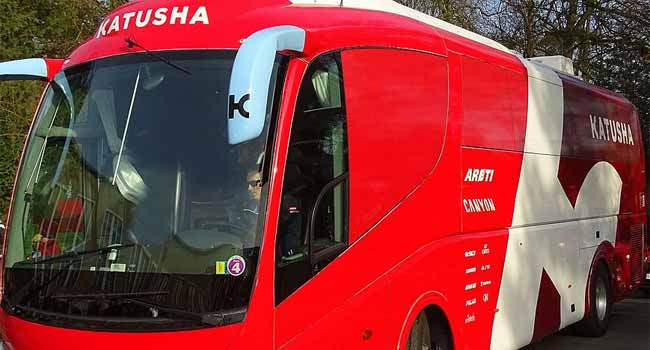 katusha alpecin team bus 2017