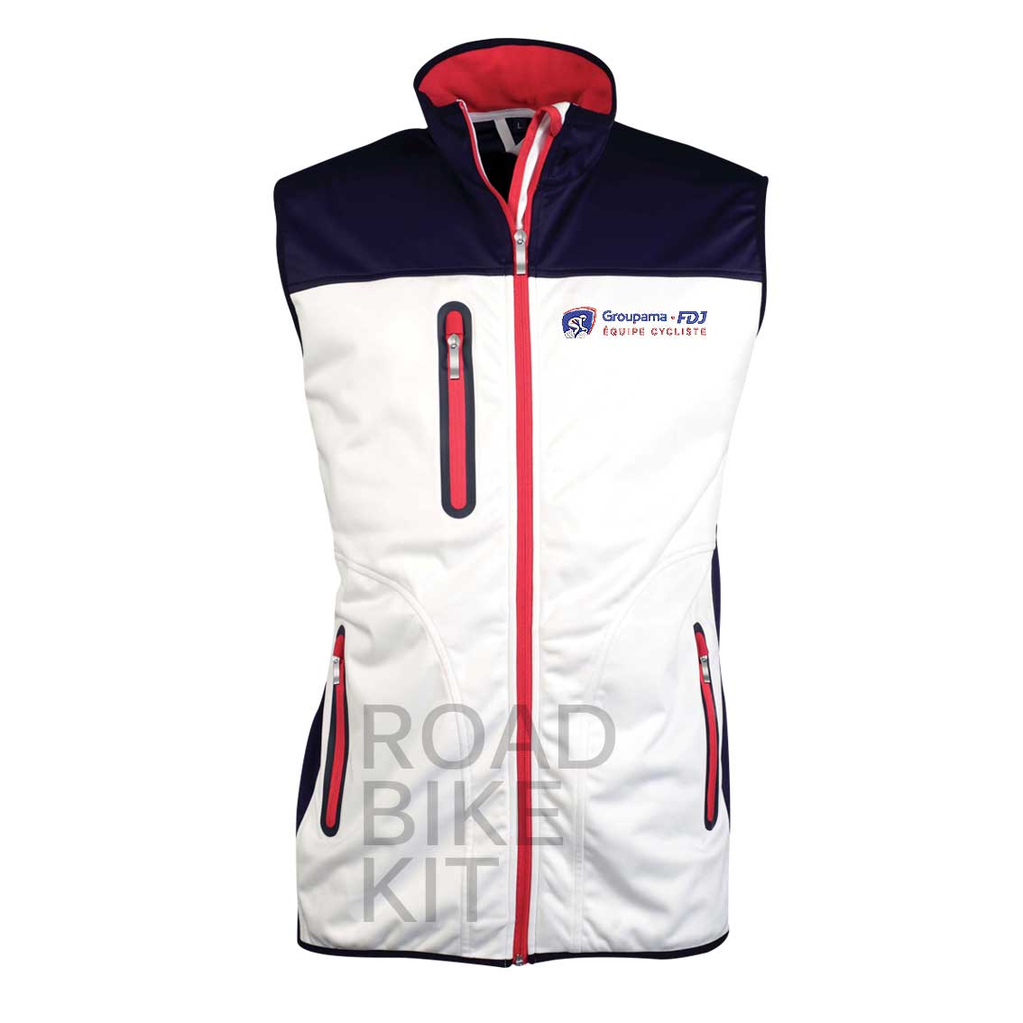 groupama fdj gilet white 2019