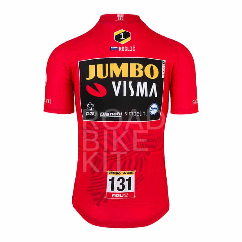 team jumbo visma vuelta win red jersey back 2019