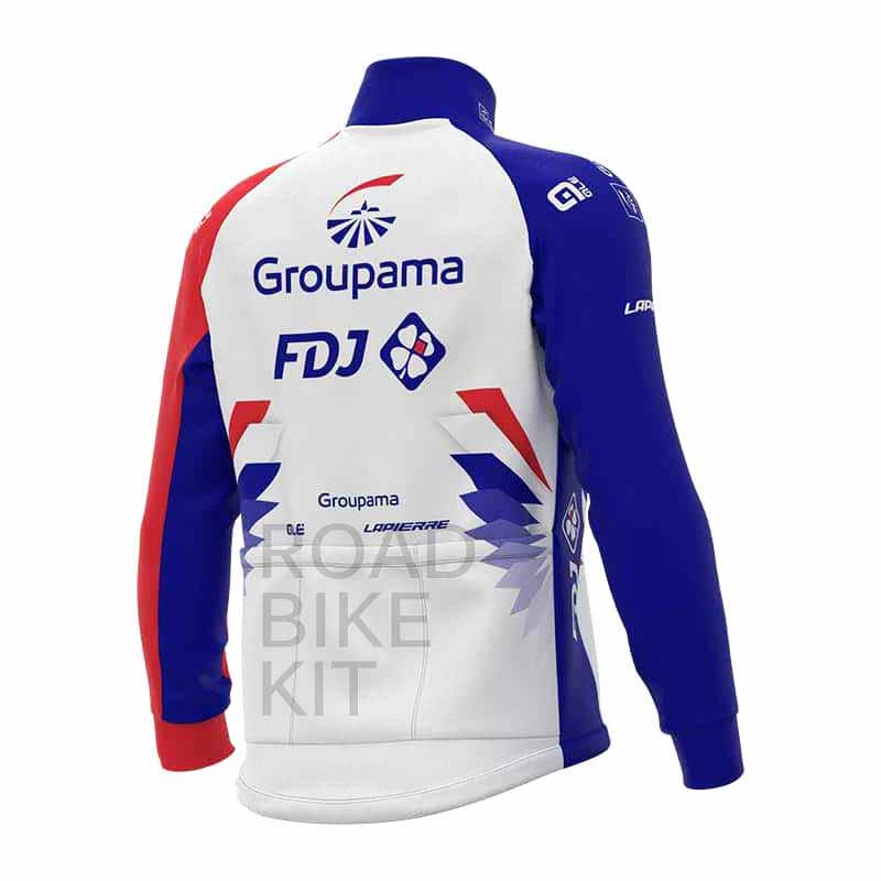 groupama fdj thermal jacket back  2021
