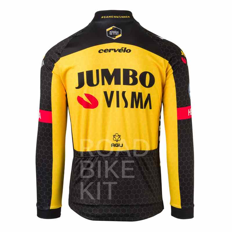 team jumbo visma jersey long sleeve back 2021