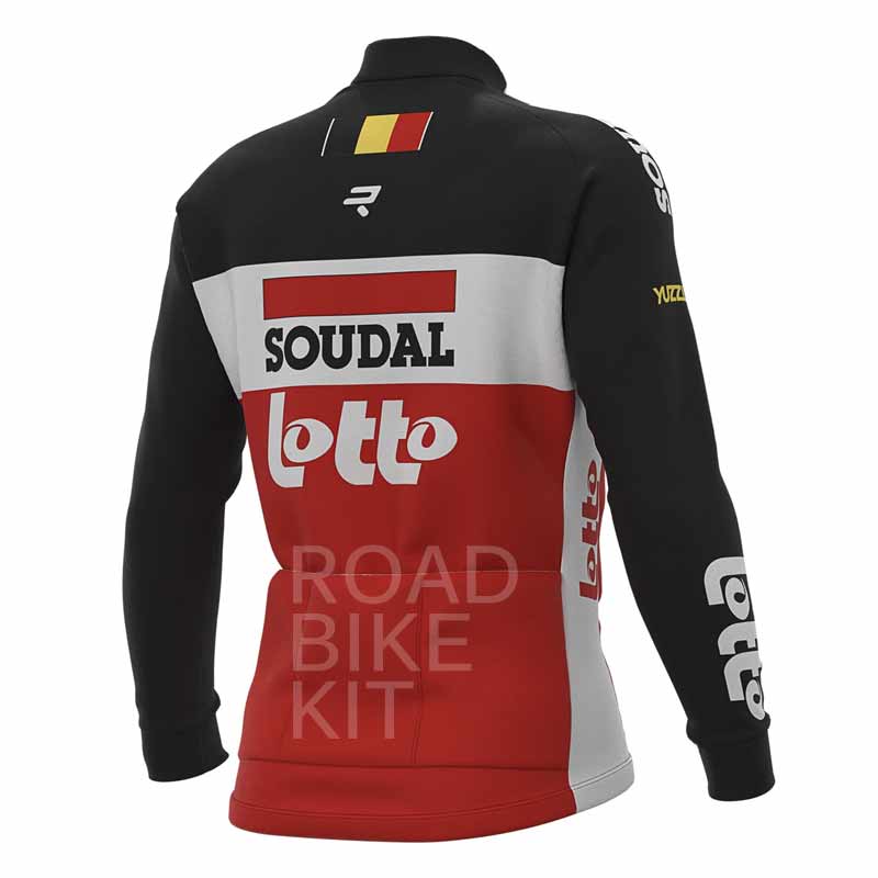lotto soudal jersey long sleeve  back 2021