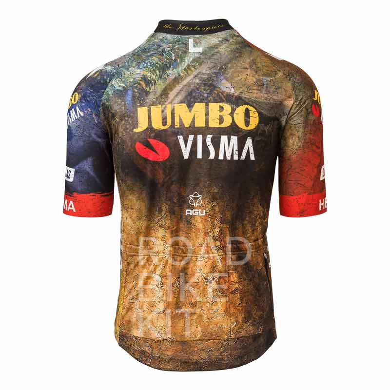 team jumbo visma jersey tdf back 2022