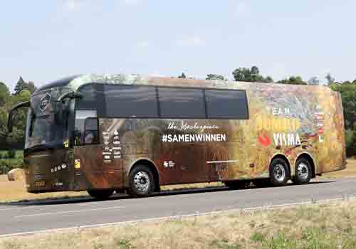 team jumbo visma team bus 2022