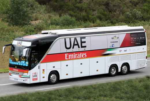 uae team emirates team bus 2021