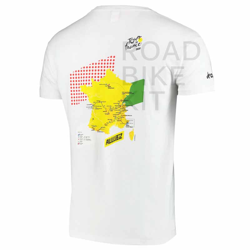 tour de france route tshirt back 2020