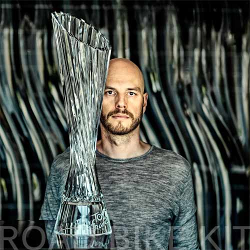 Tour de France trophy 2022 and designer Peter Olah