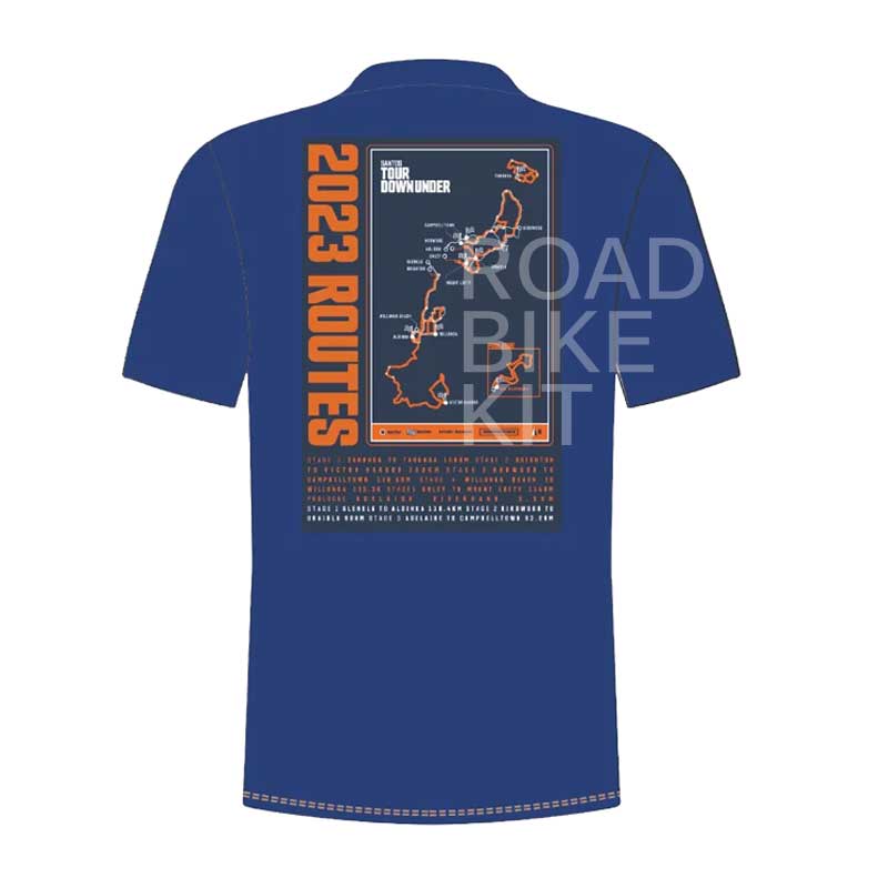 tour down under route tshirt back 2023